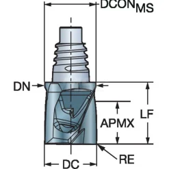 Square End Mill Heads: Mill Diameter (Decimal Inch): 0.4724; Mill Diameter (mm): 12.00; Length of Cut (mm): 10.00