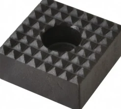 1" Square, 1/2" High, 1/4 C Bore SHCS Size, Fine Tooth Grade, Diamond Serration, High Speed Steel, Square Positioning Gripper