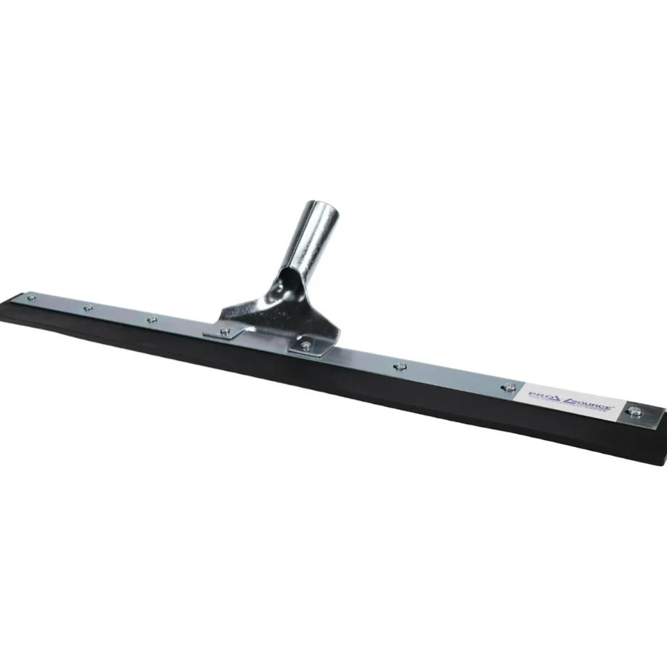Squeegee: 24" Blade Width, Rubber Blade, Tapered Handle Connection