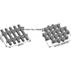 10" SS RARE EARTH RND GRATE