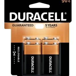Standard Battery: Size 9V, Alkaline
