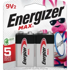 Standard Battery: Size 9V, Alkaline