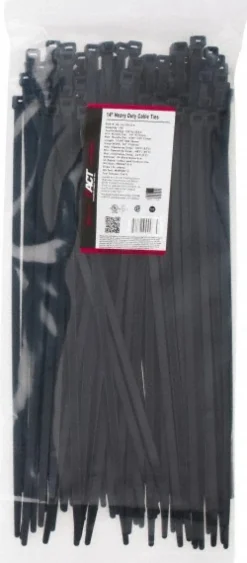 Standard Cable Tie: 14" Long, Black, Nylon