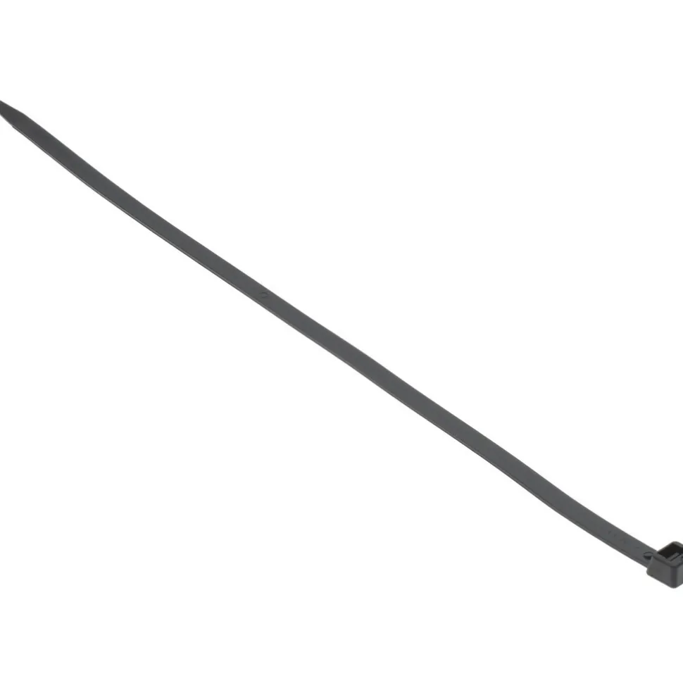 Standard Cable Tie: 14-1/2" Long, Black, Nylon