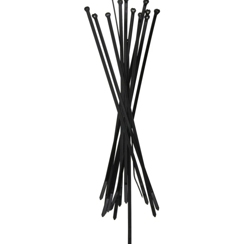 Standard Cable Tie: 11.6" Long, Black, Nylon