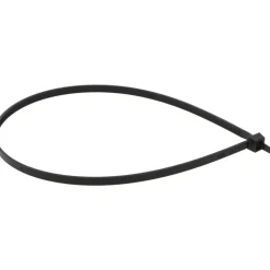 Standard Cable Tie: 14-1/4" Long, Black, Nylon