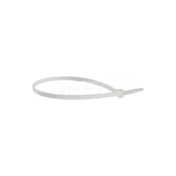 Standard Cable Tie: 11-1/4" Long, Natural, Nylon