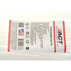 Standard Cable Tie: 8-7/8" Long, Natural, Nylon