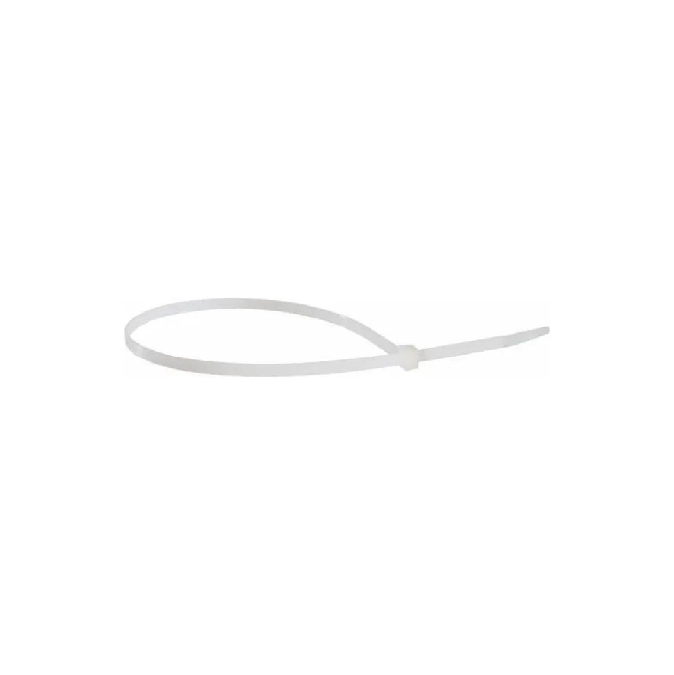Standard Cable Tie: 14-1/4" Long, Natural, Nylon