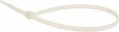 Standard Cable Tie: 8" Long, Natural, Nylon