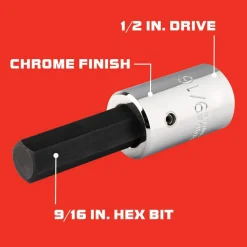 Standard Ratchet: 1/2" Drive, Pear Head