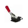 Standard Straight Line Action Clamp: 600 lb Load Capacity, 1.25" Plunger Travel, Flanged Base, Carbon Steel
