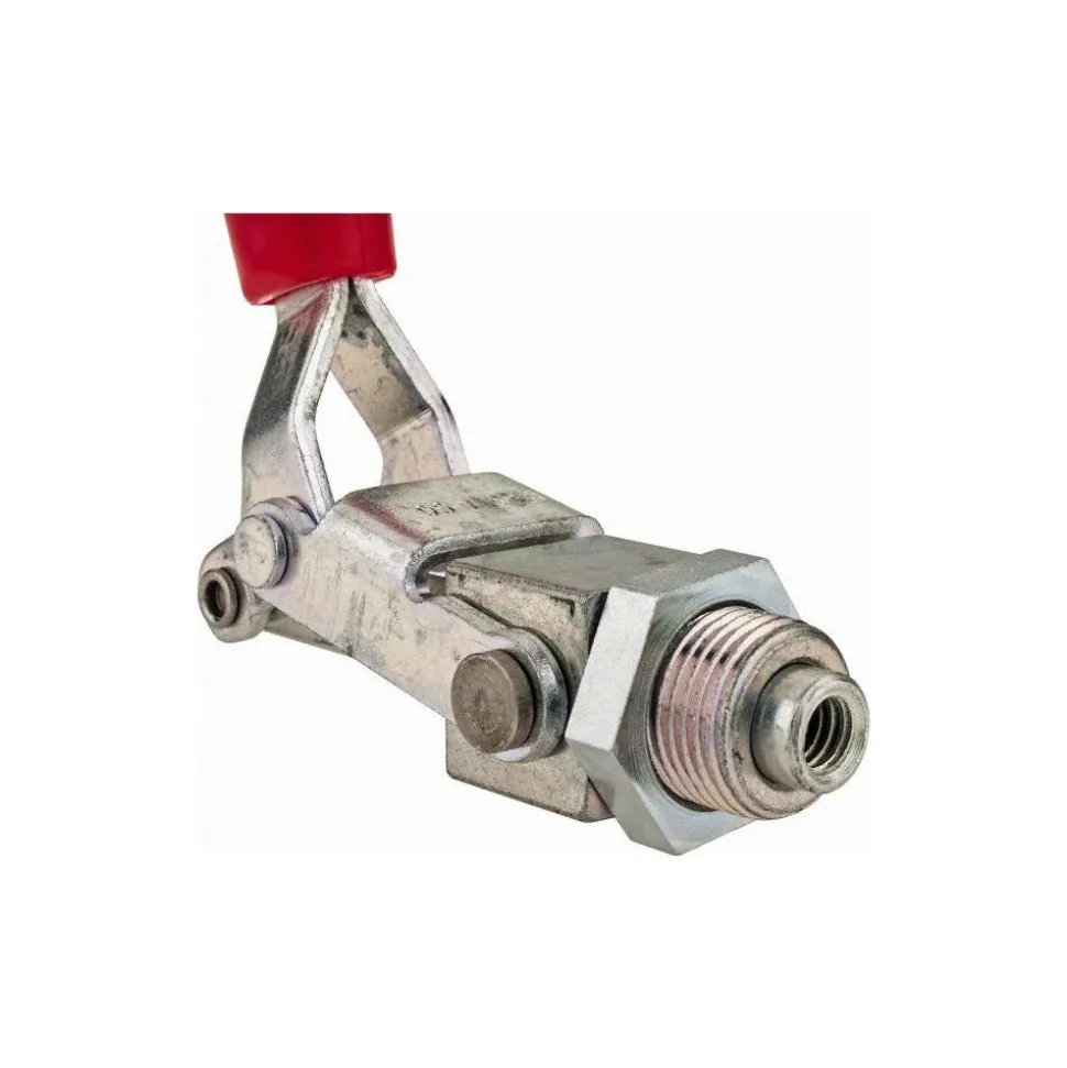 Standard Straight Line Action Clamp: 300 lb Load Capacity, 1.5" Plunger Travel, Mounting Plate Base, Carbon Steel