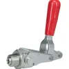 Standard Straight Line Action Clamp: 700 lb Load Capacity, 2.63" Plunger Travel, Mounting Plate Base, Carbon Steel