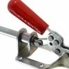 Standard Straight Line Action Clamp: 300 lb Load Capacity, 1.25" Plunger Travel, Flanged Base, Carbon Steel