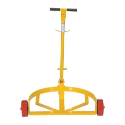 Steel Low Profile Drum Dolly with Poly On Steel Casters: 21-5/8 In. x 31-5/8 In. x 37-5/8 In. 1200 Lb. Capacity Yellow