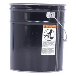 Steel Open Head Pail: 11-7/8 In. x 11-7/8 In. x 13-3/8 In. 5 Gallon Black