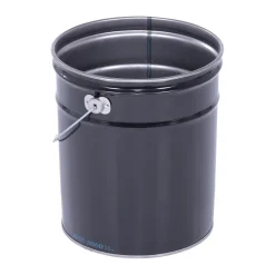 Steel Open Head Pail: 11-7/8 In. x 11-7/8 In. x 13-3/8 In. 5 Gallon Black