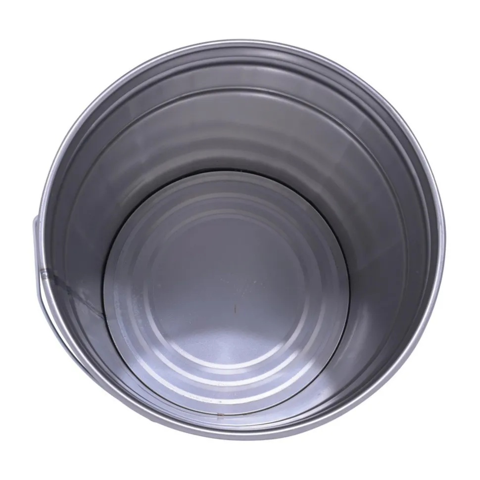 Steel Open Head Pail: 11-7/8 In. x 11-7/8 In. x 13-3/8 In. 5 Gallon Black