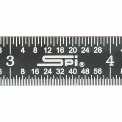 Steel Rule: 6" OAL, 5R Graduation, Flexible, 1/2" OAW