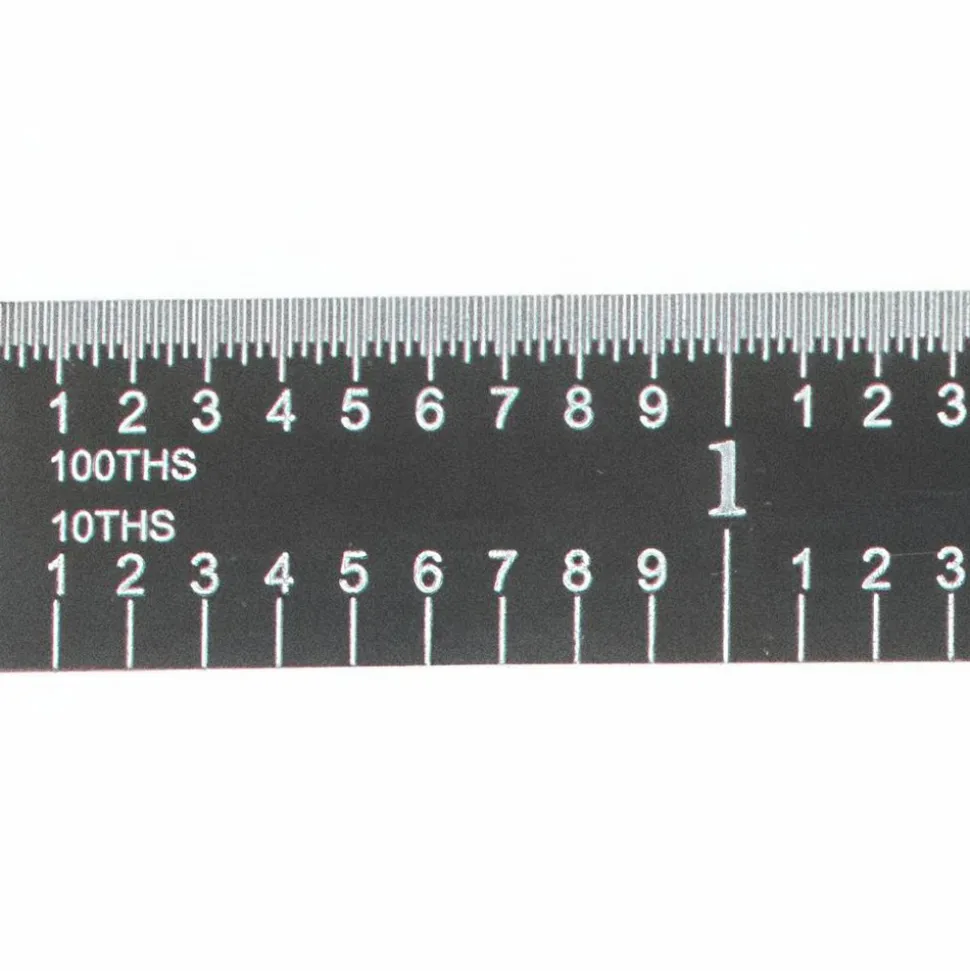 Steel Rule: 6" OAL, 5R Graduation, Flexible, 1/2" OAW