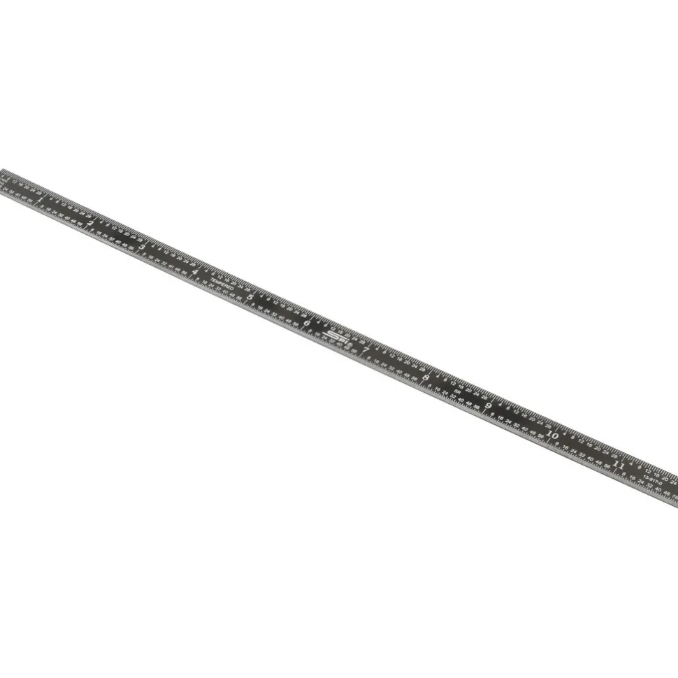 Steel Rule: 12" OAL, 5R Graduation, Flexible, 1/2" OAW