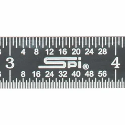 Steel Rule: 6" OAL, 4R Graduation, Flexible, 1/2" OAW