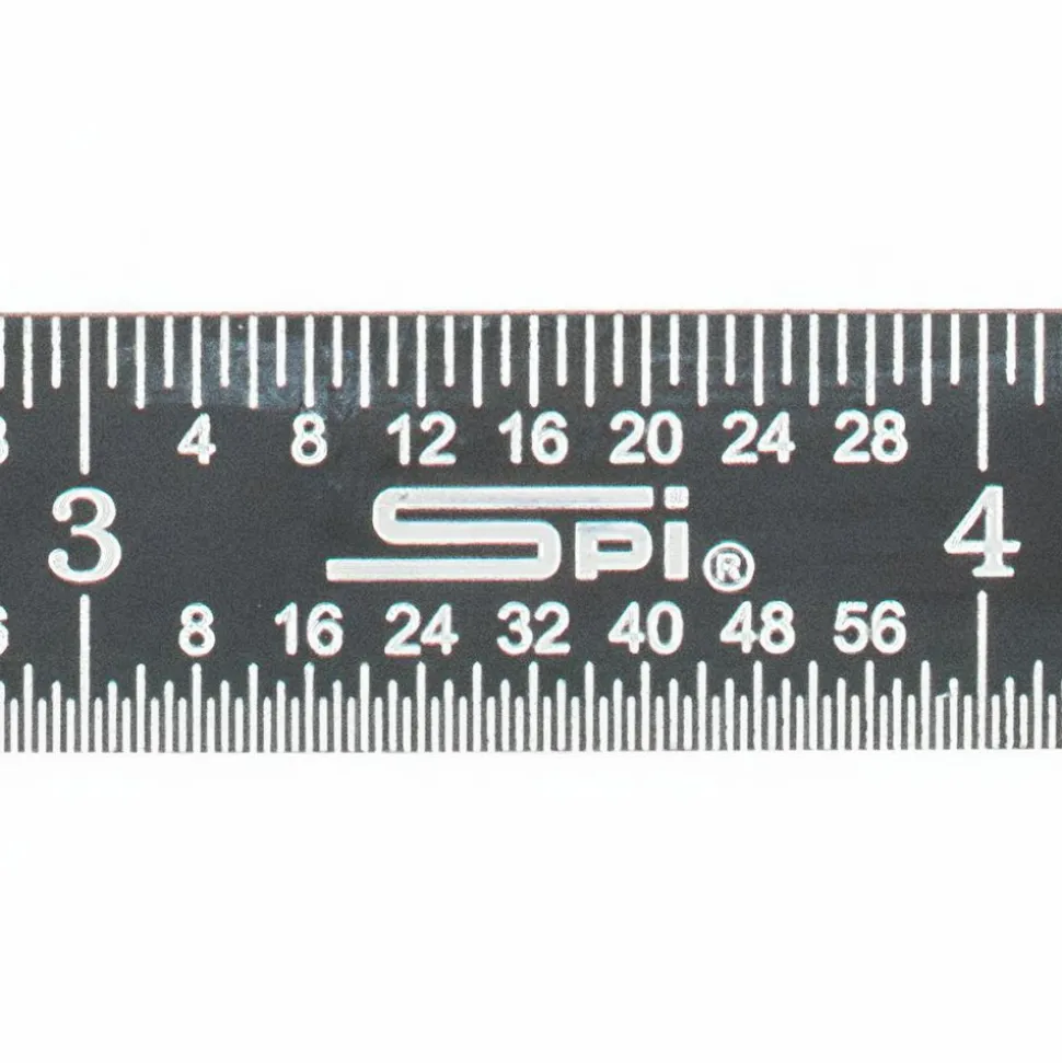 Steel Rule: 6" OAL, 4R Graduation, Flexible, 1/2" OAW