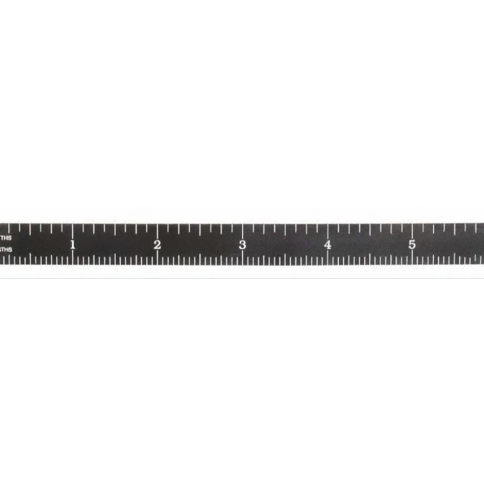 Steel Rule: 6" OAL, 4R Graduation, Flexible, 1/2" OAW