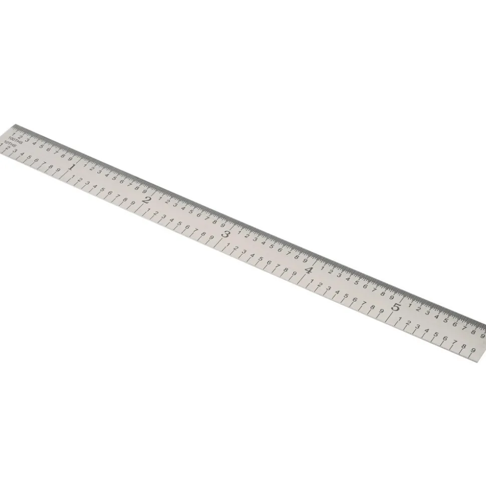 Steel Rule: 6" OAL, 5R Graduation, Flexible, 1/2" OAW