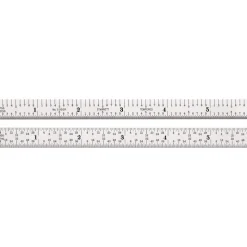 Steel Rule: 6" OAL, 5R Graduation, Flexible, 1/2" OAW