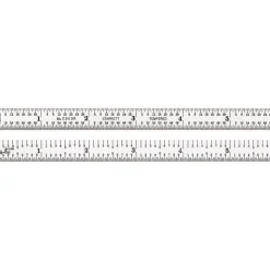 Steel Rule: 6" OAL, 3R Graduation, Flexible, 1/2" OAW