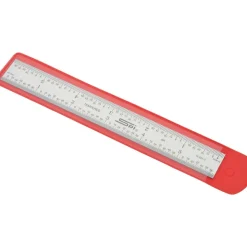 Steel Rule: 6" OAL, 4R Graduation, Rigid, 3/4" OAW
