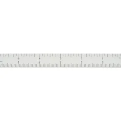 Steel Rule: 6" OAL, 4R Graduation, Rigid, 3/4" OAW
