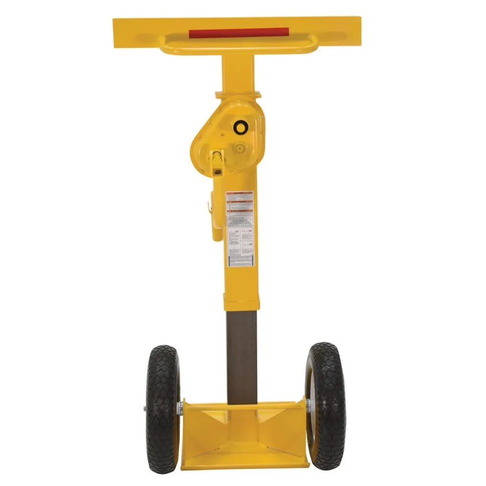 Steel Stabilizing Jack with Solid Foam Wheels: 100,000 Lb. Static Capacity Yellow