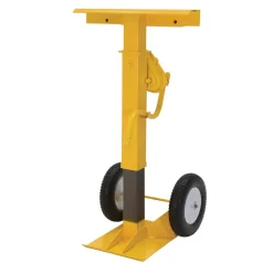 Steel Stabilizing Jack with Solid Foam Wheels: 100,000 Lb. Static Capacity Yellow