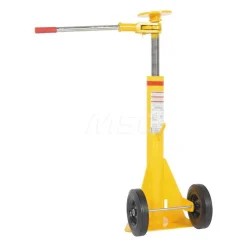 Steel Trailer Stabilizing Ratchet Jack: 26-5/8 In. x 17-5/8 In. x 39 In. 100,000 Lb. Static Capacity Yellow