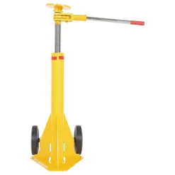 Steel Trailer Stabilizing Ratchet Jack: 26-5/8 In. x 17-5/8 In. x 39 In. 100,000 Lb. Static Capacity Yellow