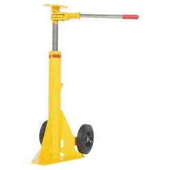 Steel Trailer Stabilizing Ratchet Jack: 26-5/8 In. x 17-5/8 In. x 39 In. 100,000 Lb. Static Capacity Yellow
