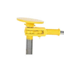 Steel Trailer Stabilizing Ratchet Jack: 26-5/8 In. x 17-5/8 In. x 39 In. 100,000 Lb. Static Capacity Yellow