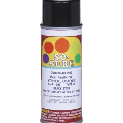 Stencil Inks: Color: Black; Container Size: 10-1/2 oz