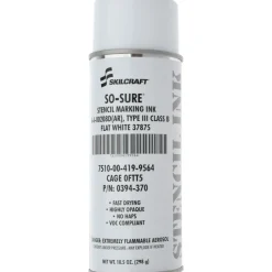 Stencil Inks: Color: White; Container Size: 10-1/2 oz