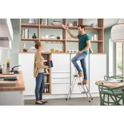2 Step Aluminum Foldable Step Ladder: Type IA 330 lb Capacity