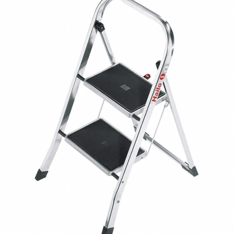 2 Step Aluminum Foldable Step Ladder: Type IA 330 lb Capacity