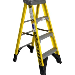 3 Step Fiberglass Foldable Step Ladder: Type IAA 375 lb Capacity 4' Height