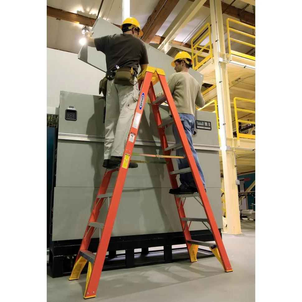 7 Step Fiberglass Foldable Step Ladder: Type IA 300 lb Capacity 8' Height