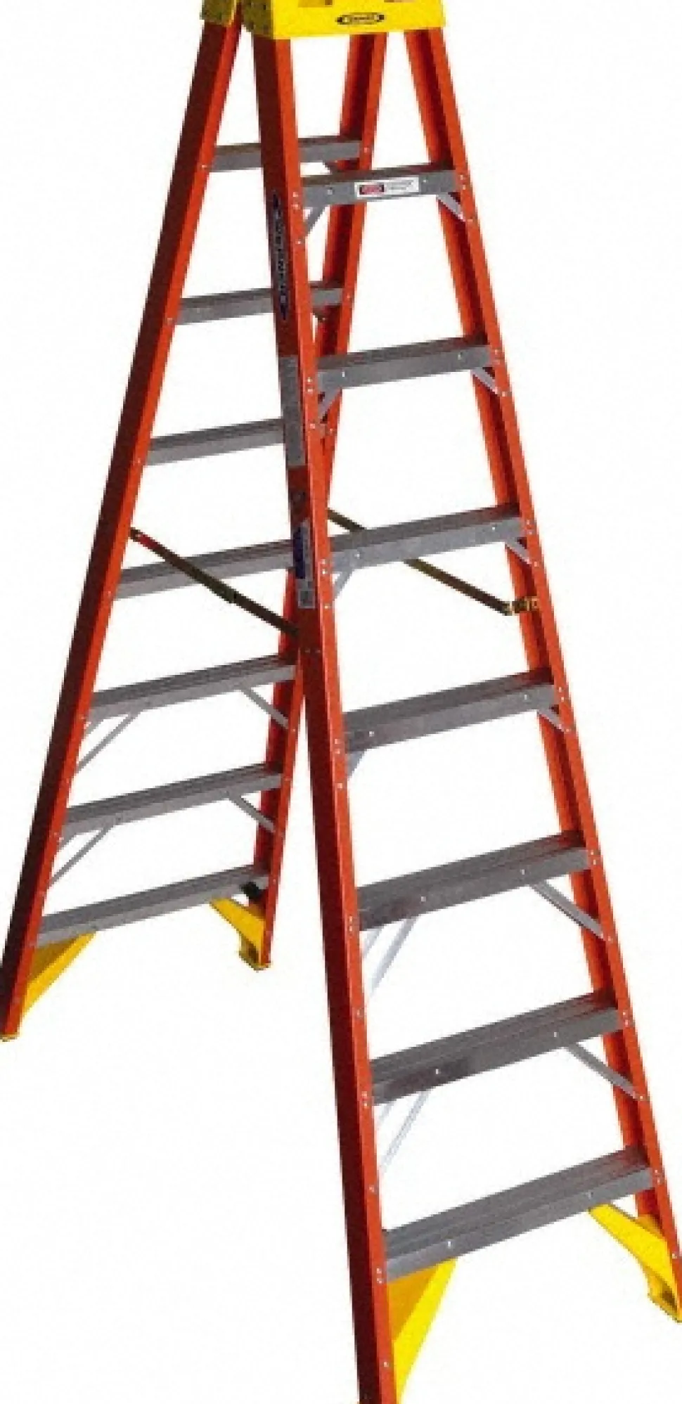 7 Step Fiberglass Foldable Step Ladder: Type IA 300 lb Capacity 8' Height