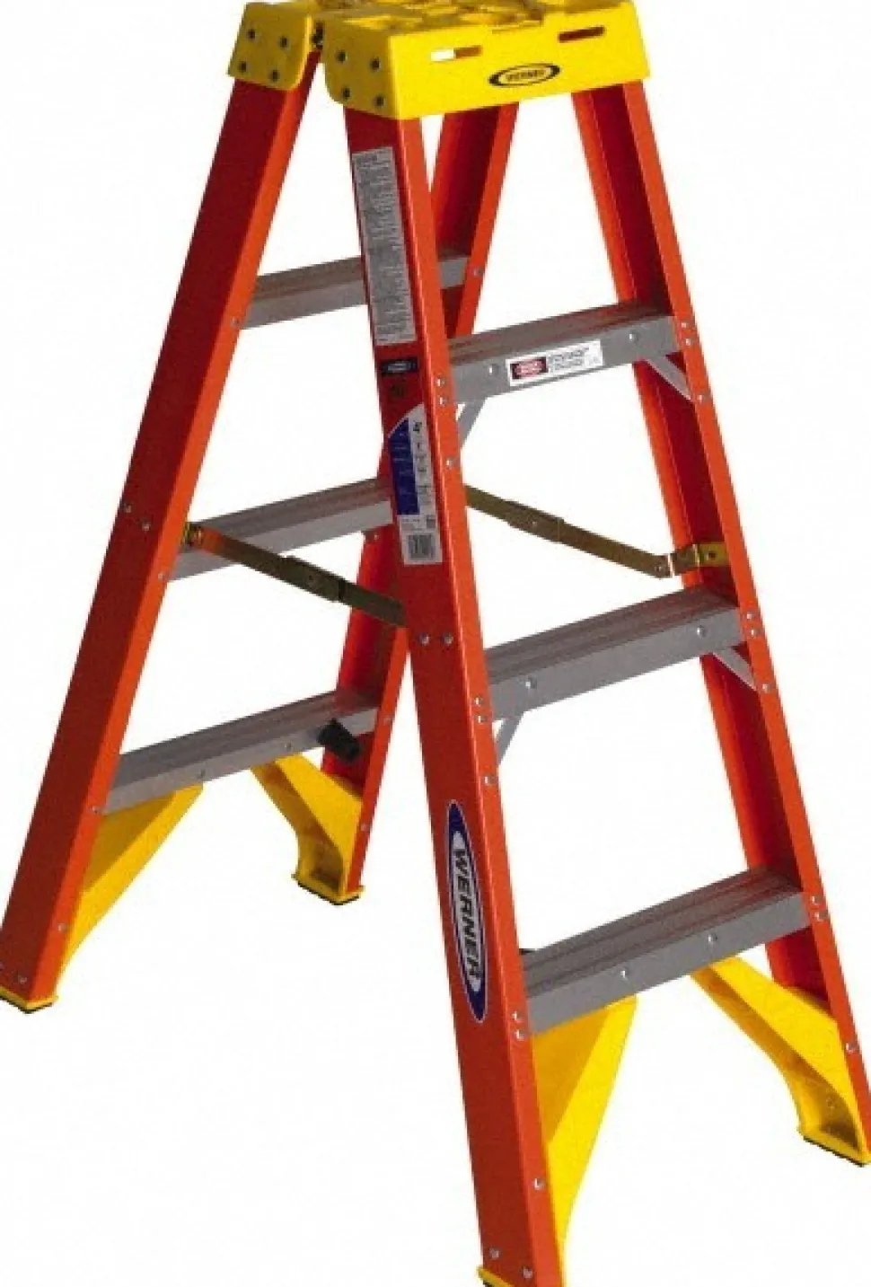 3 Step Fiberglass Foldable Step Ladder: Type IA 300 lb Capacity 4' Height