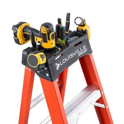 4 Step Fiberglass Foldable Step Ladder: Type IAA 375 lb Capacity 4' Height