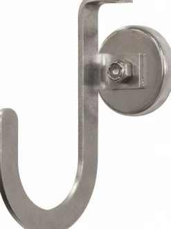 Storage Hook: Magnetic Mount, 2-3/4" Projection, 25 lb Load Capacity, Stainless Steel